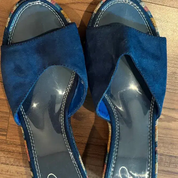[BUNJANG] Women's Navy Mule Slippers - Size 235 / 새상품) 여성 뮬 슬리퍼 남색 235