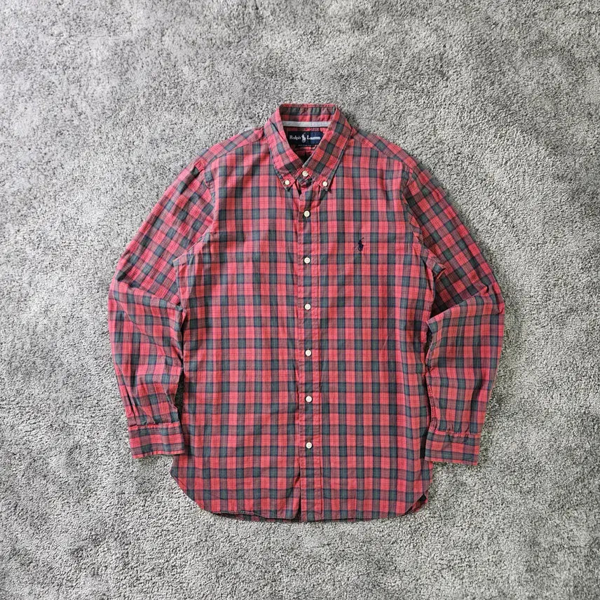 [BUNJANG] Ralph Lauren Checked Long Sleeve Button Down Shirt / Ralph Lauren 체크 긴팔 셔츠