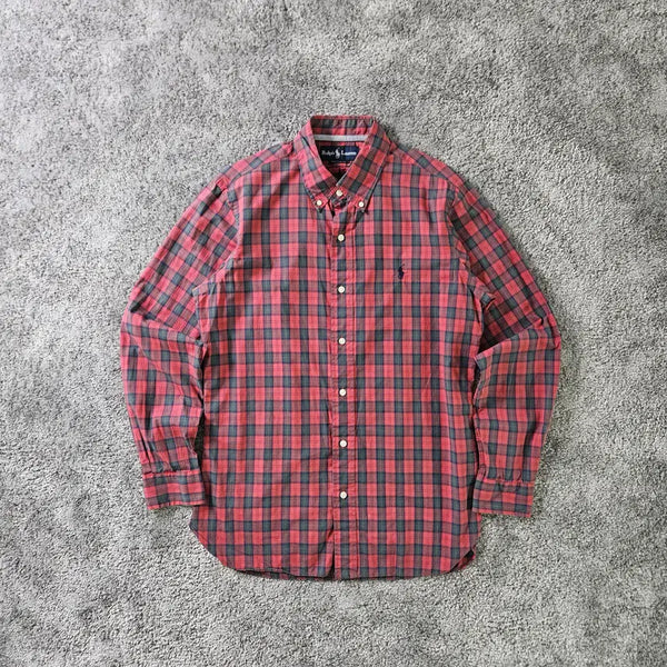 [BUNJANG] Ralph Lauren Checked Long Sleeve Button Down Shirt / Ralph Lauren 체크 긴팔 셔츠
