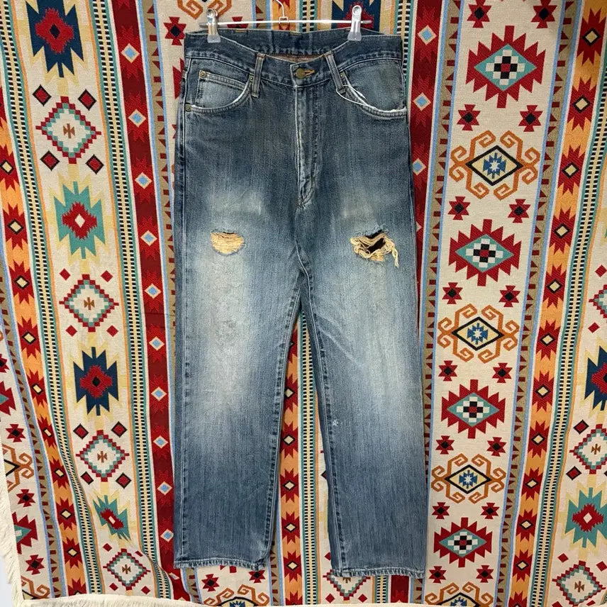 [BUNJANG] Wrangler Men's Regular Washing Denim Jeans 31x32 / 랭글러 남성 레귤러 워싱 데님 청바지 31X32