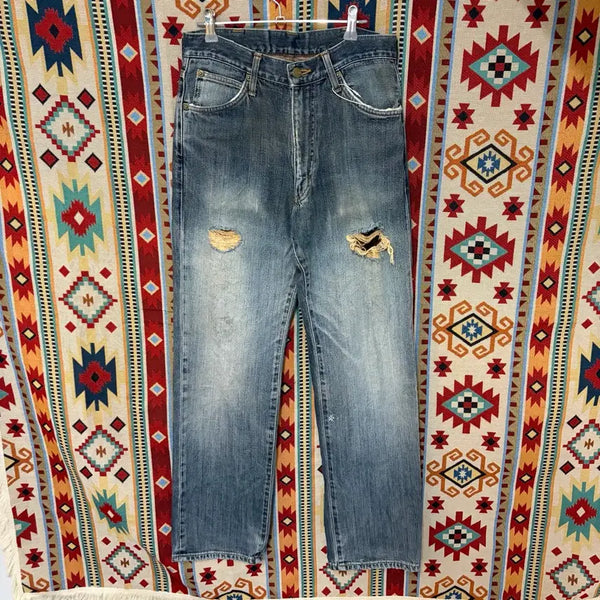 [BUNJANG] Wrangler Men's Regular Washing Denim Jeans 31x32 / 랭글러 남성 레귤러 워싱 데님 청바지 31X32