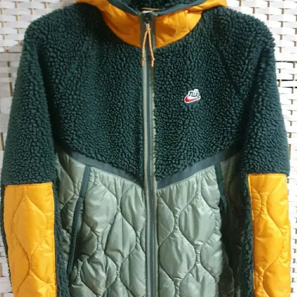 [BUNJANG] Nike NSW Heritage Sherpa Quilting Zip-Up Jacket (L) / [L/100] 나이키 NSW 헤리티지 셰르파 퀼팅 뽀그리 집업