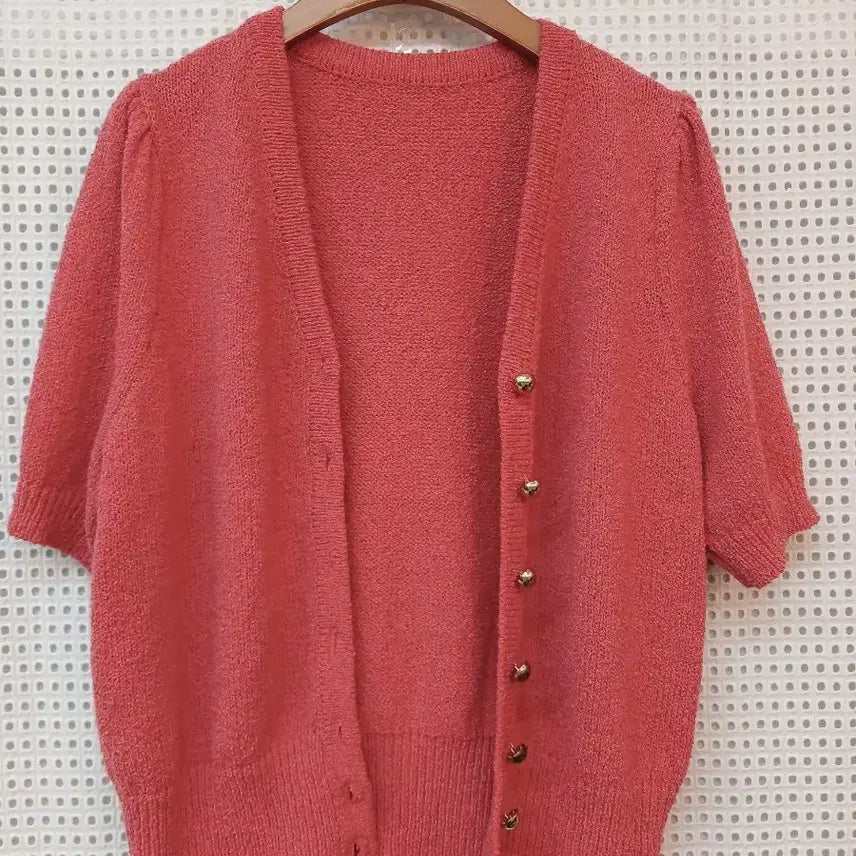 [BUNJANG] Knit Cardigan Pink / 니트 가디건 핑크 55.66