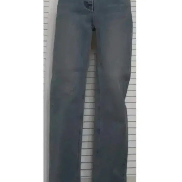[BUNJANG] Cut-off Hem Wide Straight Denim Jeans / 밑단 컷팅 와이드 일자 데님 팬츠 청바지