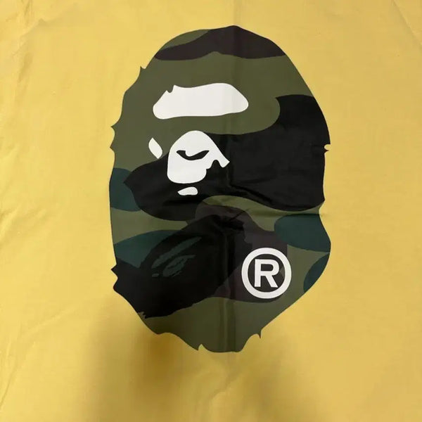 [BUNJANG] BAPE Yellow Camo Short Sleeve T-Shirt / 베이프 반팔티 옐로우 카모