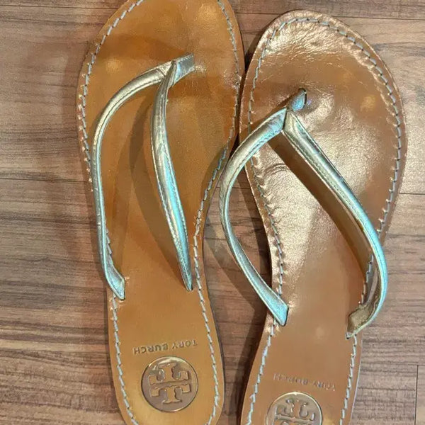 [BUNJANG] Tory Burch Gold Sandals Size 235 / 밑창만 사용감 좀 있는 토리버치 샌등 골드 235