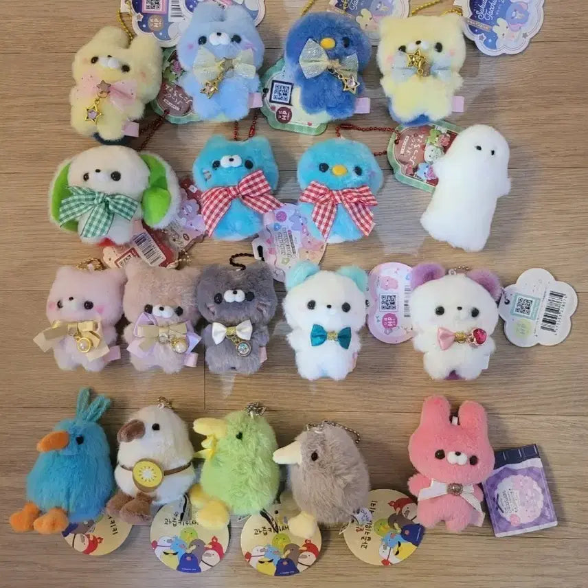 [BUNJANG] Scoot Touch-san & Kiwi Bird Keychain Set / 스쿳토탓치상 키링,키위새 키링 판매