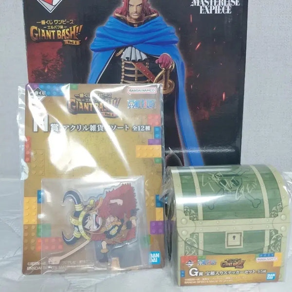 [BUNJANG] One Piece Shamrock Prize E Figure, Luffy Acrylic Stand, Sticker Box (Sealed) / 샴록 E상 피규어,루피 아크릴 스탠드,스티커 상자