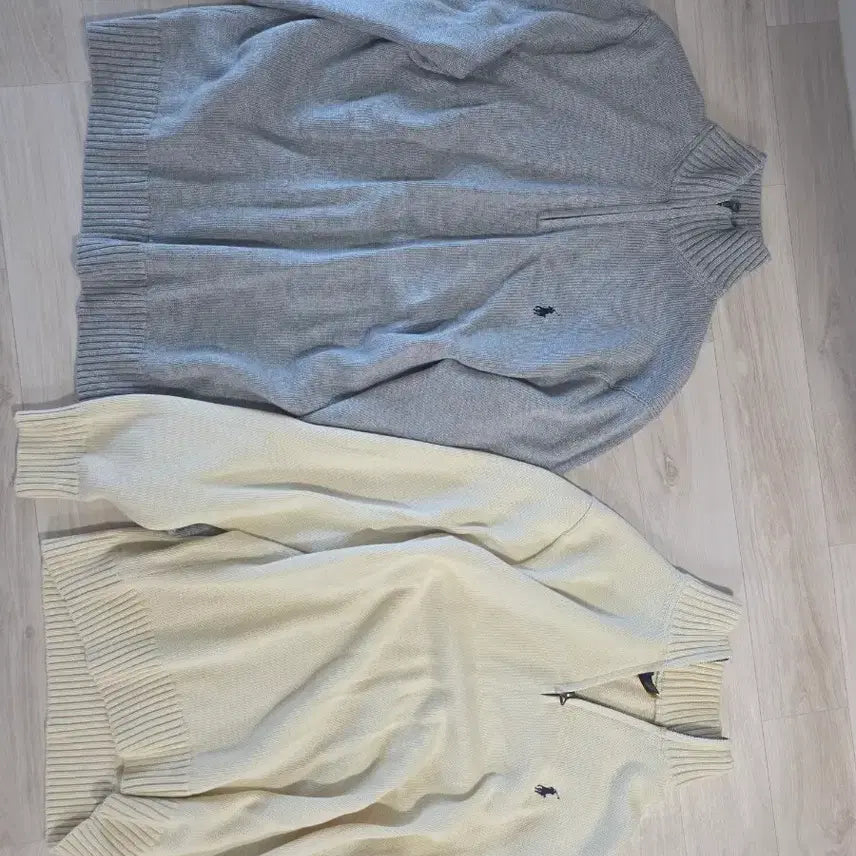 [BUNJANG] Polo Ralph Lauren Sweater - Gray/Ivory / 폴로 랄프로렌 스웨터 그레이/아이보리