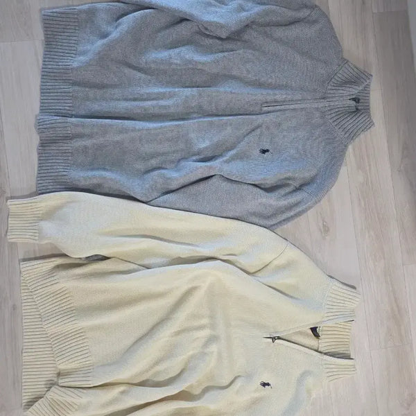 [BUNJANG] Polo Ralph Lauren Sweater - Gray/Ivory / 폴로 랄프로렌 스웨터 그레이/아이보리