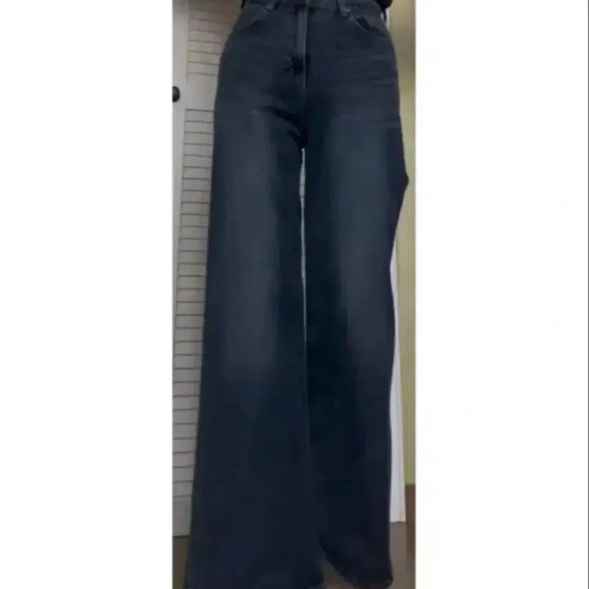 [BUNJANG] Dark Wash Bootcut Straight Leg Denim Jeans / 진청 부츠컷 일자 데님 팬츠 청바지