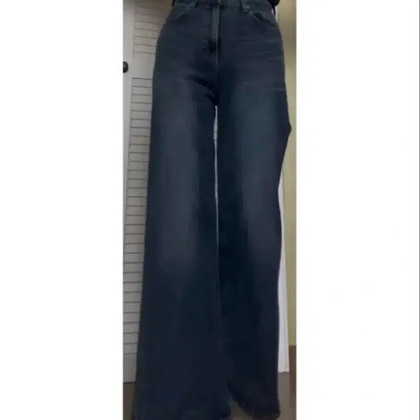[BUNJANG] Dark Wash Bootcut Straight Leg Denim Jeans / 진청 부츠컷 일자 데님 팬츠 청바지