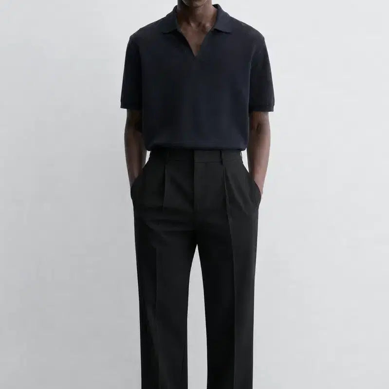 [BUNJANG] Zara Viscose Nylon Short Sleeve Polo Shirt XL / 자라 비스코스 나일론 반팔 카라티 xl