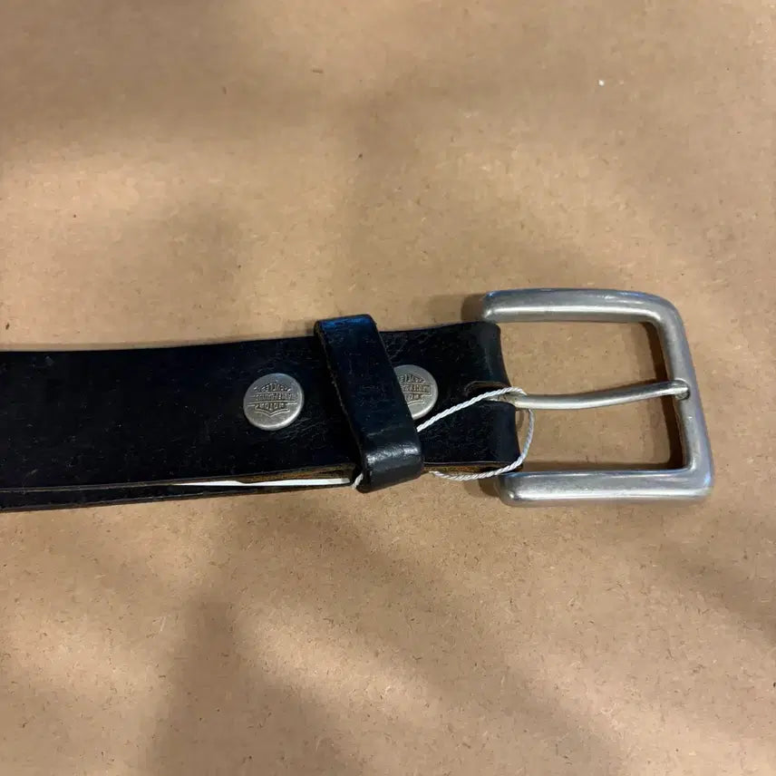 [BUNJANG] Harley-Davidson Original Logo Leather Belt / 할리데이비슨 오리지널 로고 레더 가죽 벨트