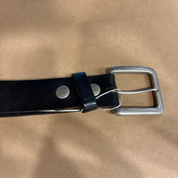[BUNJANG] Harley-Davidson Original Logo Leather Belt / 할리데이비슨 오리지널 로고 레더 가죽 벨트
