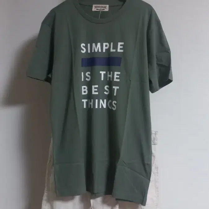 [BUNJANG] Khaki Cotton T-Shirt (Size 66-Small 77) / 카키 면티셔츠 66~작은77 새상품