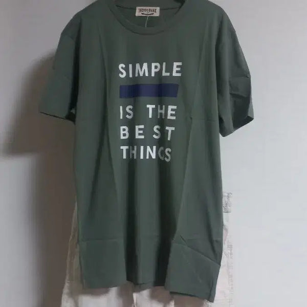 [BUNJANG] Khaki Cotton T-Shirt (Size 66-Small 77) / 카키 면티셔츠 66~작은77 새상품