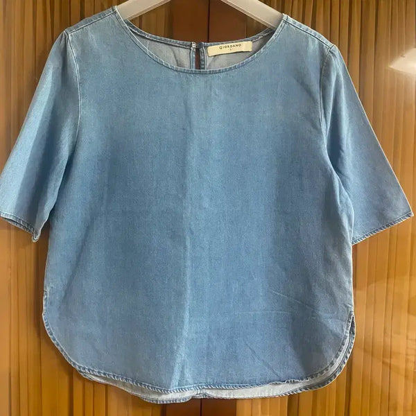 [BUNJANG] Giordano Denim Blouse / 지오다노 데님블라우스