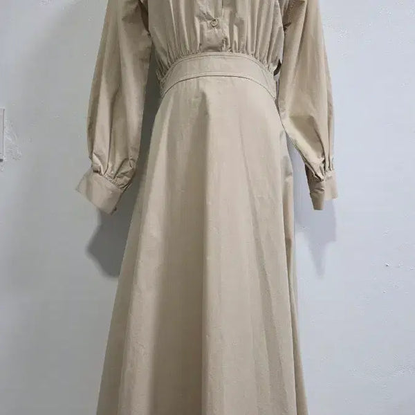 [BUNJANG] Zoi Showroom Beige Shirt Dress / 쪼이쇼룸 베이지색 셔츠 원피스