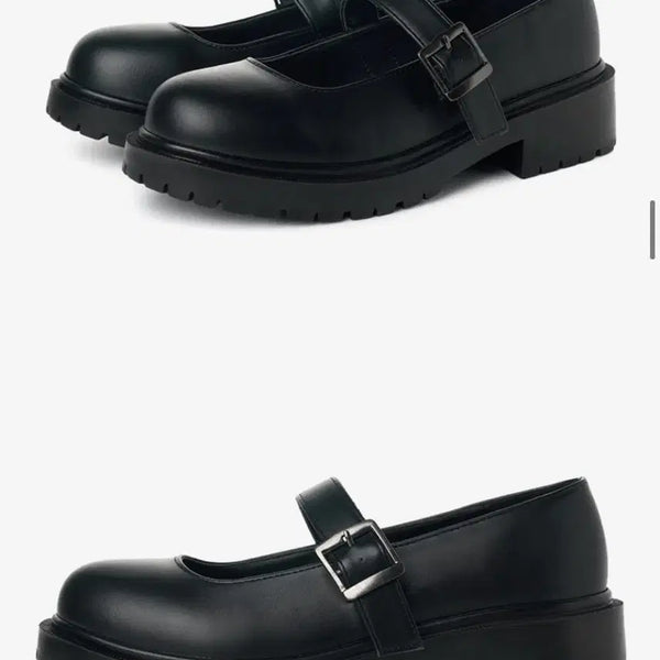 [BUNJANG] 4.5cm Round Toe Chunky Mary Jane Shoes / 4.5cm 라운드토 청키 메리제인
