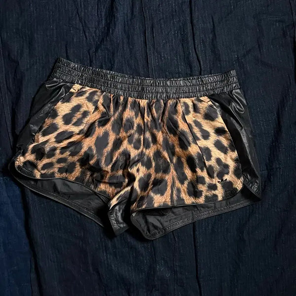[BUNJANG] Adidas Originals Leopard Print Trefoil Logo Running Shorts - Women's Size 90 (S) / 아디다스 오리지널 레오파드 쇼츠 90