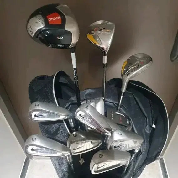 [BUNJANG] Nike & Callaway Men's Lightweight Steel Golf Club Full Set with PGM Stand Bag / 남성 나이키 경량스틸 캘러웨이 골프채 풀세트
