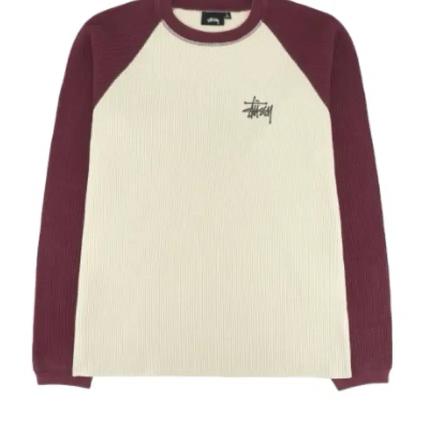 [BUNJANG] Stussy Basic Thermal Two-Tone Long Sleeve / 스투시 베이직 써멀 투톤 롱슬리브