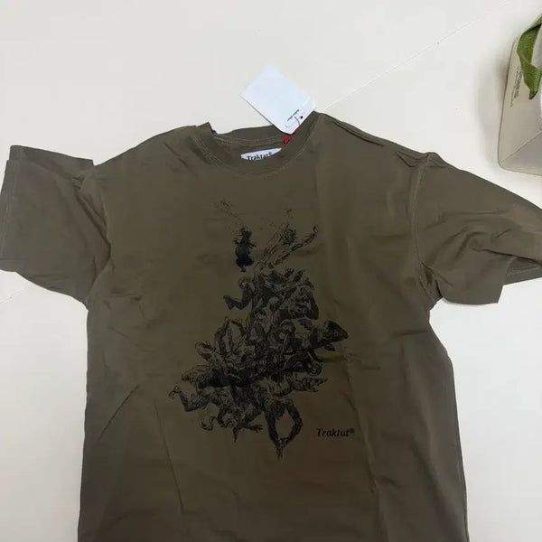 [BUNJANG] Tractart Khaki T-Shirt / 새상품) 트랙타트 카키 티셔츠