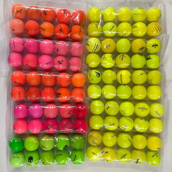 [BUNJANG] Mixed Golf Balls (Colored) - 100 Count / 혼합 로스트볼 (컬러)100