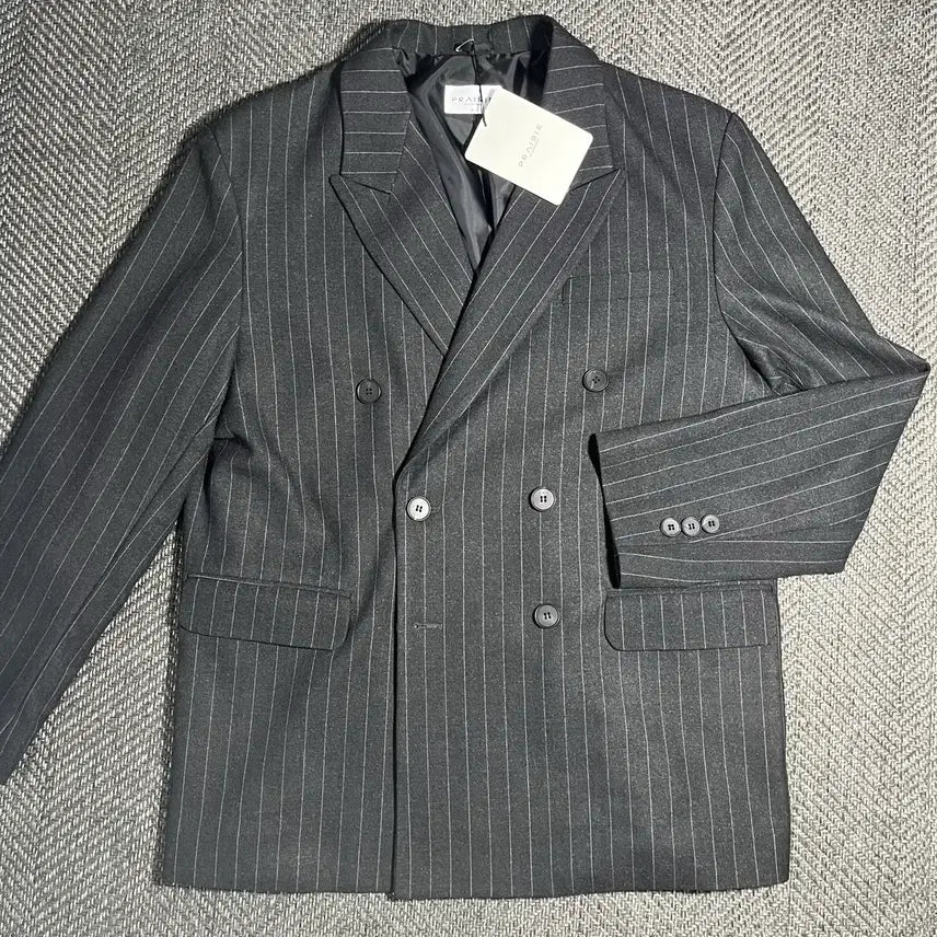 [BUNJANG] [M,M]PRAIRIE Stripe Double Blazer Setup / [M,M]PRAIRIE 프레리 스트라이프 더블 블레이저 셋업