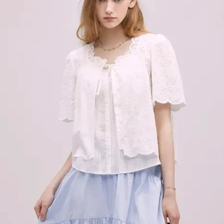 [BUNJANG] Thursday Island Lace Collar Blouse / 새상품)써스데이아일랜드 레이스 카라 블라우스