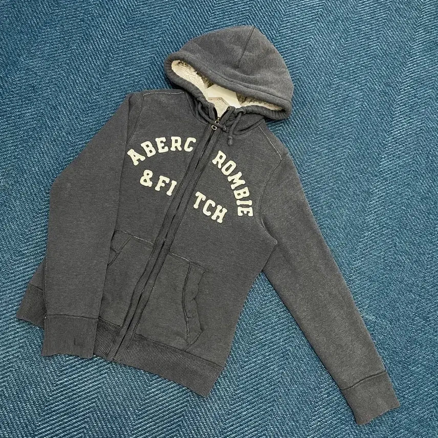 [BUNJANG] Abercrombie & Fitch Fleece Lined Full Zip Hoodie (Size M) / [M] 아베크롬비 양털 후드집업 만원샵