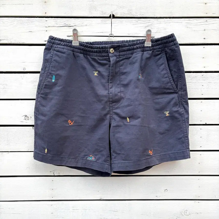 [BUNJANG] Polo Ralph Lauren Embroidered Cotton Shorts / Polo 폴로 자수 코튼 반바지