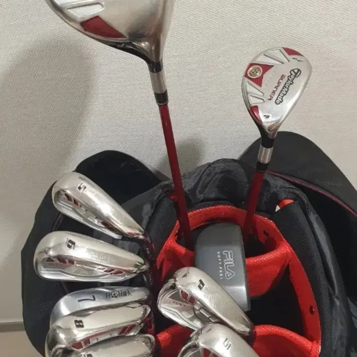 [BUNJANG] TaylorMade Burner HT Iron Set R Flex + Driver, Wood, Putter + Titleist Golf Bag - Full Set / 남성 테일러메이드 골프채 풀세트 팝니다