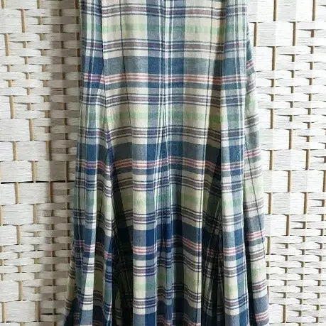 [BUNJANG] Polo Ralph Lauren Indian Madras Plaid Cotton Maxi Dress Size 0 / [POLO] 폴로 랄프로렌 인디안 마드라스 플래드 코튼 맥시 원피스 (0사이즈)