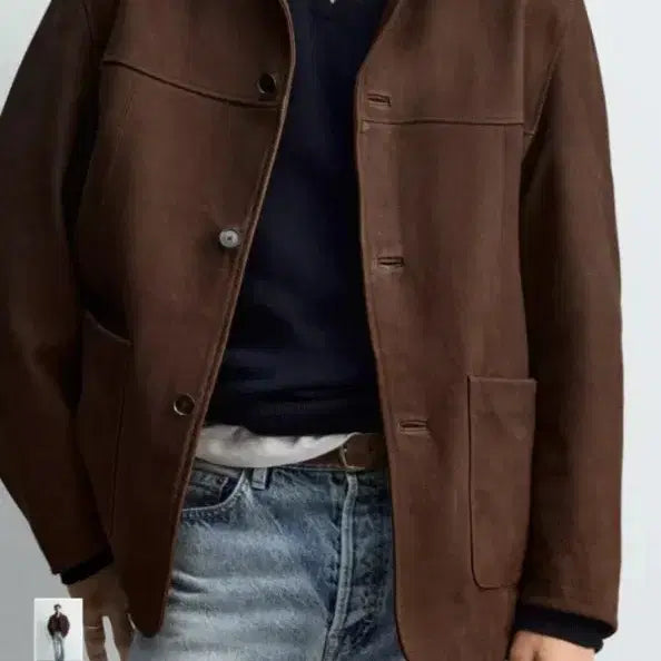 [BUNJANG] ZARA Relaxed Fit Leather Jacket / (새상품)ZARA 릴렉스핏 레더 자켓 100