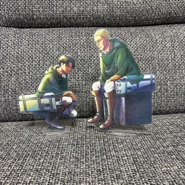 [BUNJANG] Attack on Titan Levi & Erwin Acrylic Standee Bundle Set / 진격의거인 짐승거인은 내가 잡는다 리바이d상+엘빈e상 아크릴 일괄