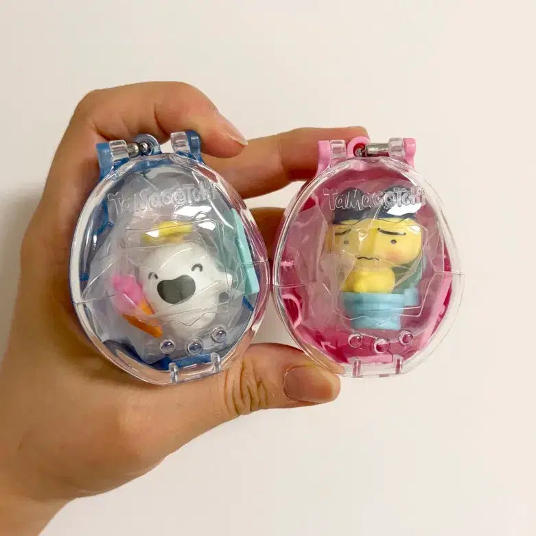 [BUNJANG] Bandai Tamagotchi Mametchi Figure Case Keychain Bundle Set / 반다이 다마고치 마메치 피규어 케이스 키링 일괄