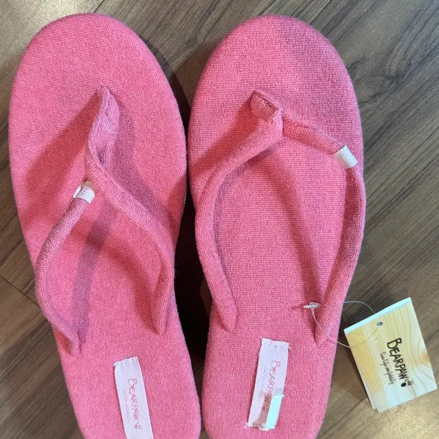 [BUNJANG] Bearpaw Pink Flip-Flop Slippers / 새상품) 베어파우 핑크 쪼리 슬리퍼