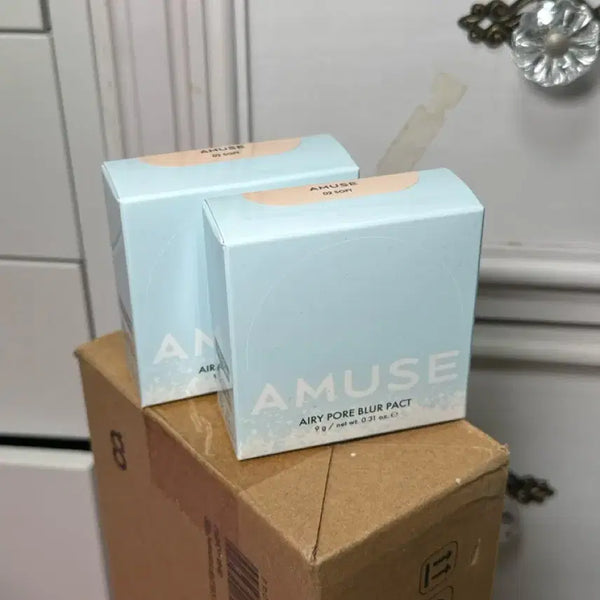 [BUNJANG] Amuse Airy Pore Blur Pact No. 02 Soft / 어뮤즈 에어리 포어 블러 팩트 02소프트