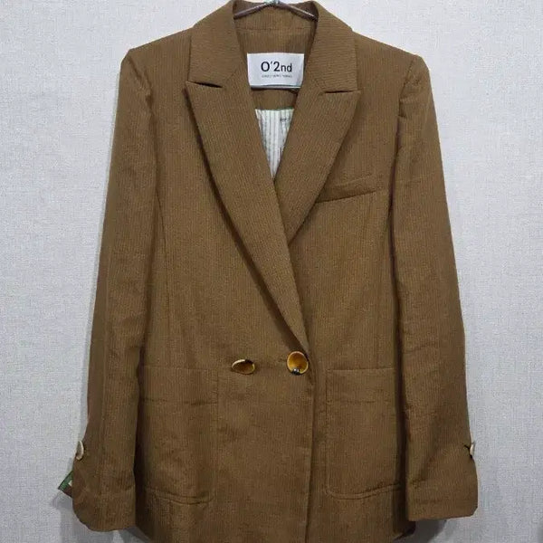 [BUNJANG] O'2nd Brown Corduroy Double Button Jacket / O'2nd 브라운 코듀로이 더블 버튼 재킷