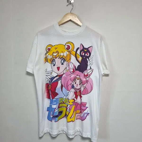 [BUNJANG] Sailor Moon Nero Big Printing T-Shirt (L) / 세일러문 네로 빅 프린팅 티셔츠 L T-237