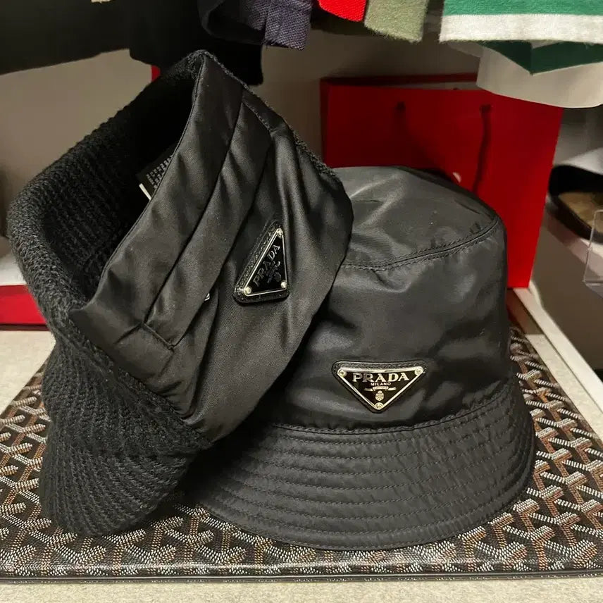 [BUNJANG] Prada Knit Nylon Visor Sun Cap / (정품)프라다 니트 나일론 바이저 썬캡