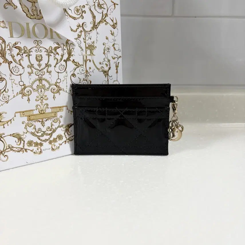 [BUNJANG] Dior Lady Cannage Patent Card Holder / [정품] 디올 레이디 까나쥬 페이턴트 카드지갑 유광