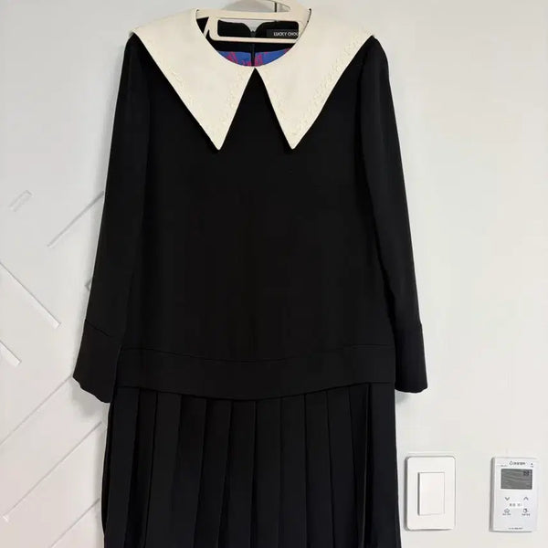 [BUNJANG] Lucky Chouette Sailor Pleated Dress Size 36 / 럭키슈에뜨 세일러 플리츠 원피스 36