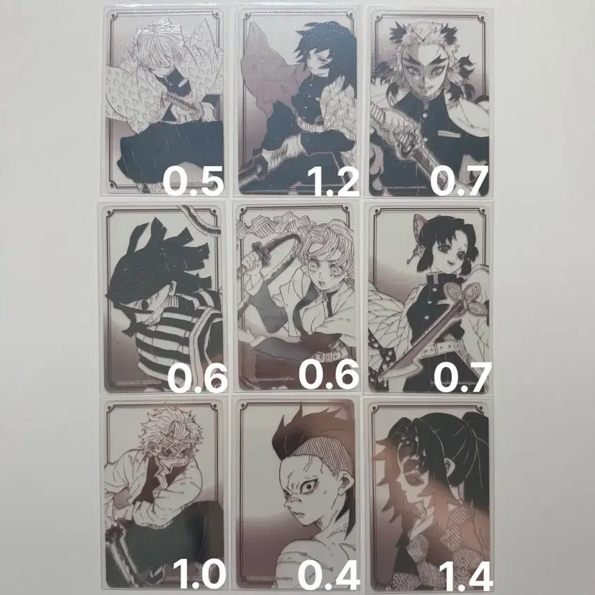 [BUNJANG] Demon Slayer: Kimetsu no Yaiba Original Art Silver Clear Card Set - Giyu, Kokushibo, Sanemi, Shinobu / 귀멸의 칼날 원화 실버 클리어 카드 기유 코쿠시보 사네미 시노부