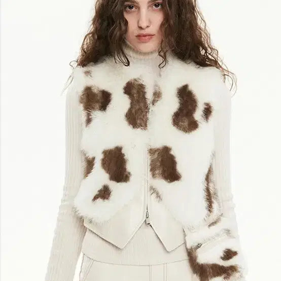 [BUNJANG] Kirsh Eco Faux Fur Vest Ivory / 키르시 에코 퍼 베스트 아이보리