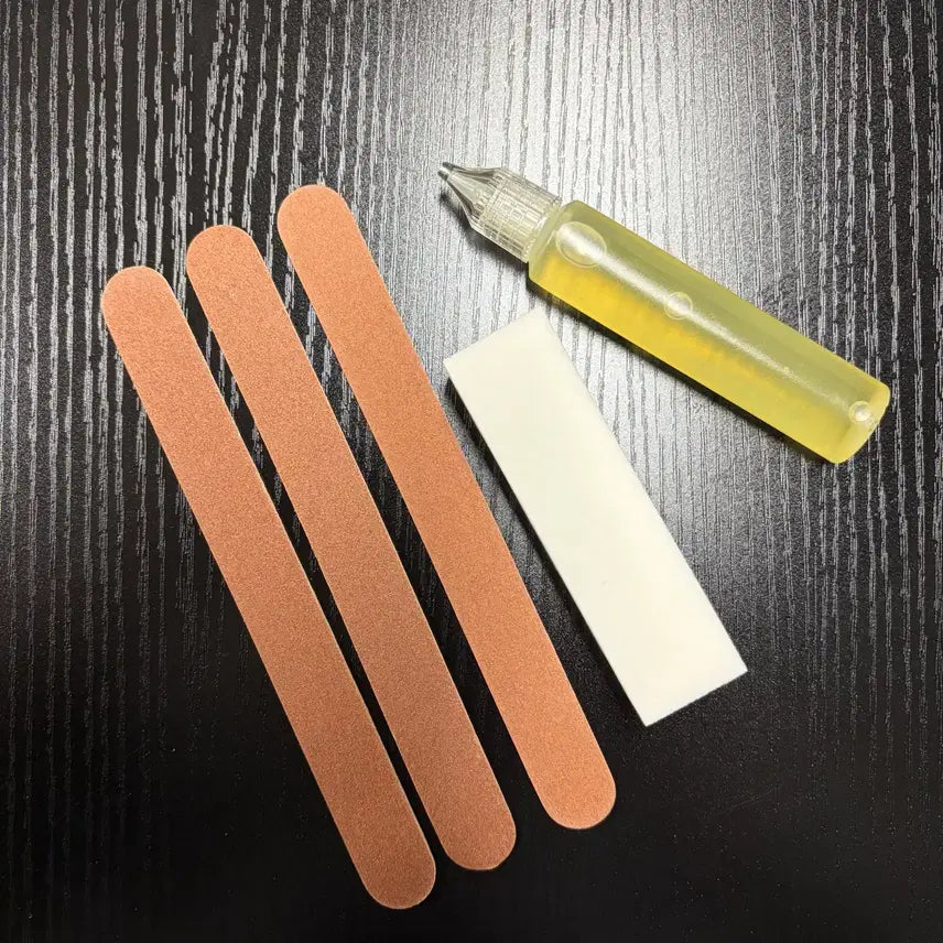[BUNJANG] Nail Care 3-Piece Set - Cuticle Oil, Nail File, Sanding Block / [ 새상품 ] 손톱 케어 3종 SET