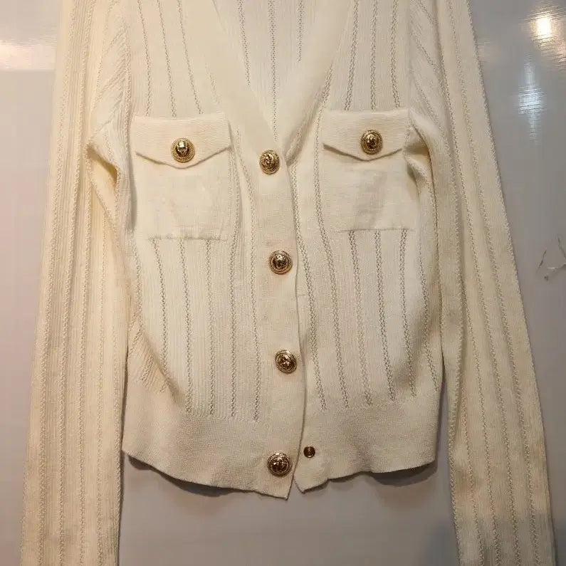 [BUNJANG] SHELLIEEXTERIEURI Ivory Knit Cardigan Jacket / SHELLIEEXTERIEURI 아이보리 니트 가디건 자켓 S