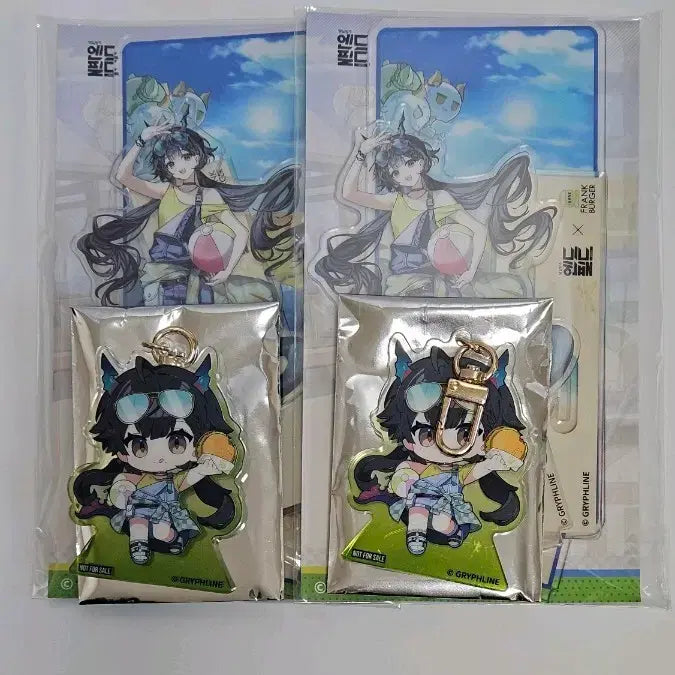 [BUNJANG] Enfield Frank Burger Collaboration Cheonwoo Acrylic Stand & Acrylic Keyring Set / 엔드필드 프랭크 버거 콜라보 천우 아크릴 스탠드 & 아크릴 키링